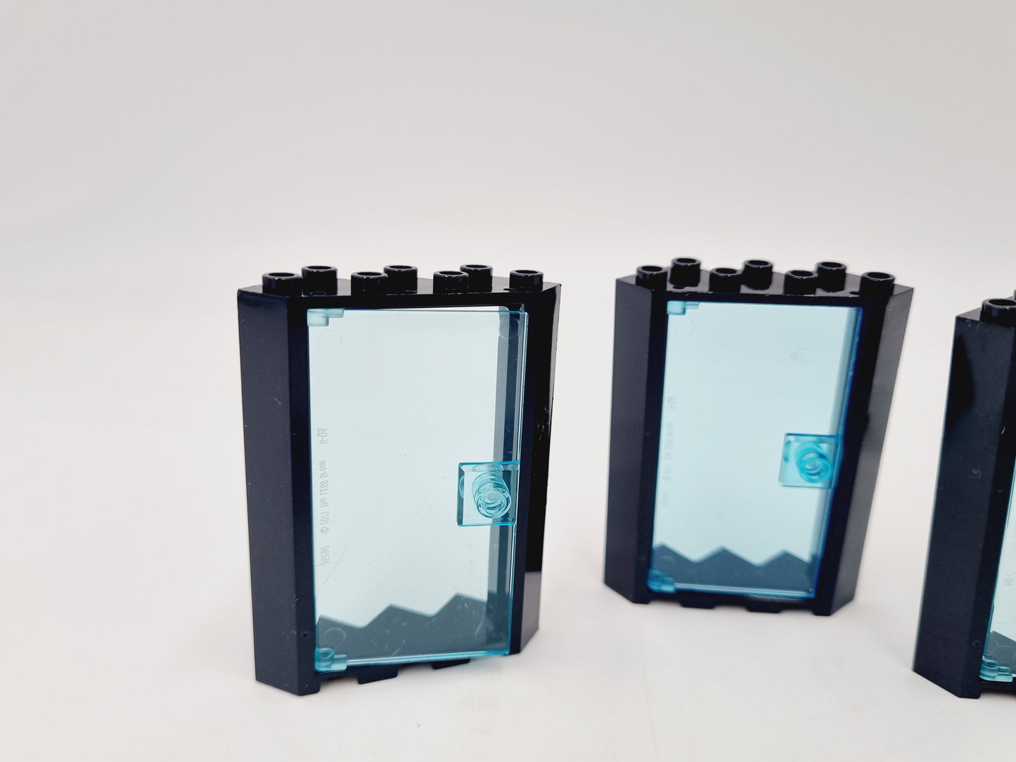 Lego Türen Ecktür 5 STK Türrahmen schwarz + Transparent Blau 4x4x6 28327
