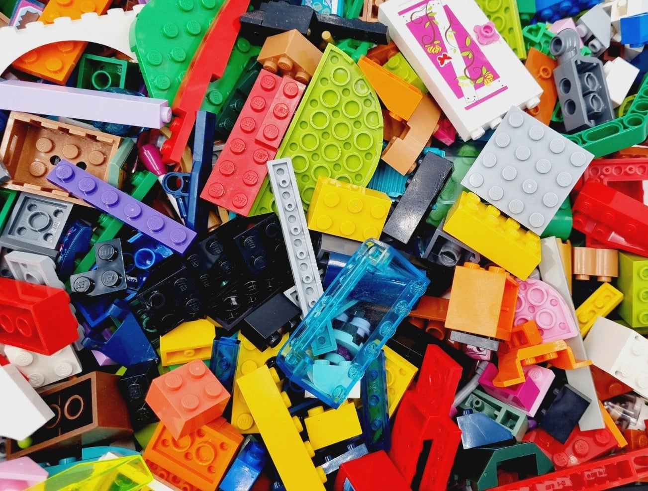 LEGO® Konvolut 1 kg Kilo Steine Räder Platten Sondersteine Kiloware Gewaschen