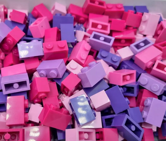 Lego® 100 Basissteine 1x2 Pinktöne Neu